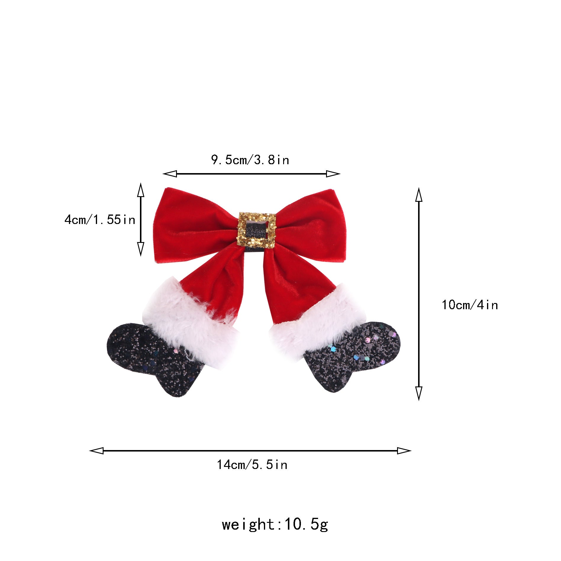 （Pre Order）Girls Christmas Bow Hair Clip