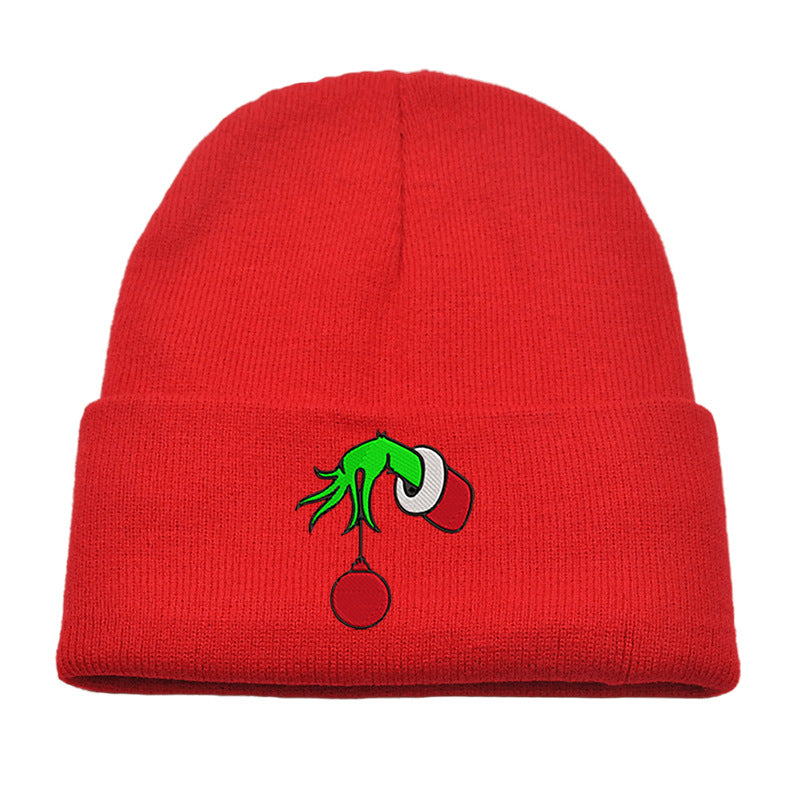 （Pre Order）Adults Christmas Embroidered Knitted Hat