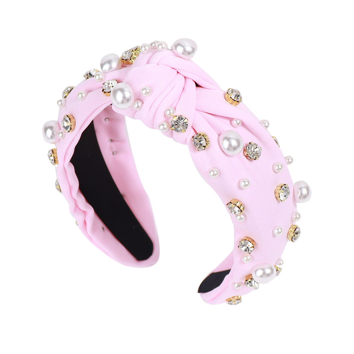 （Pre Order）Stylish Pearl Rhinestone Headband