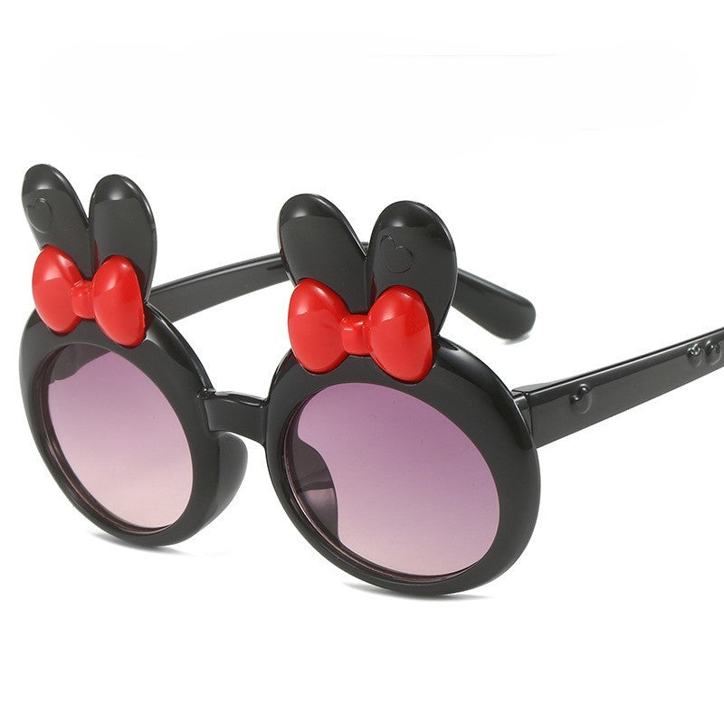 （Pre Order）Kids Trendy Bunny-shaped Round Frame Sunglasses