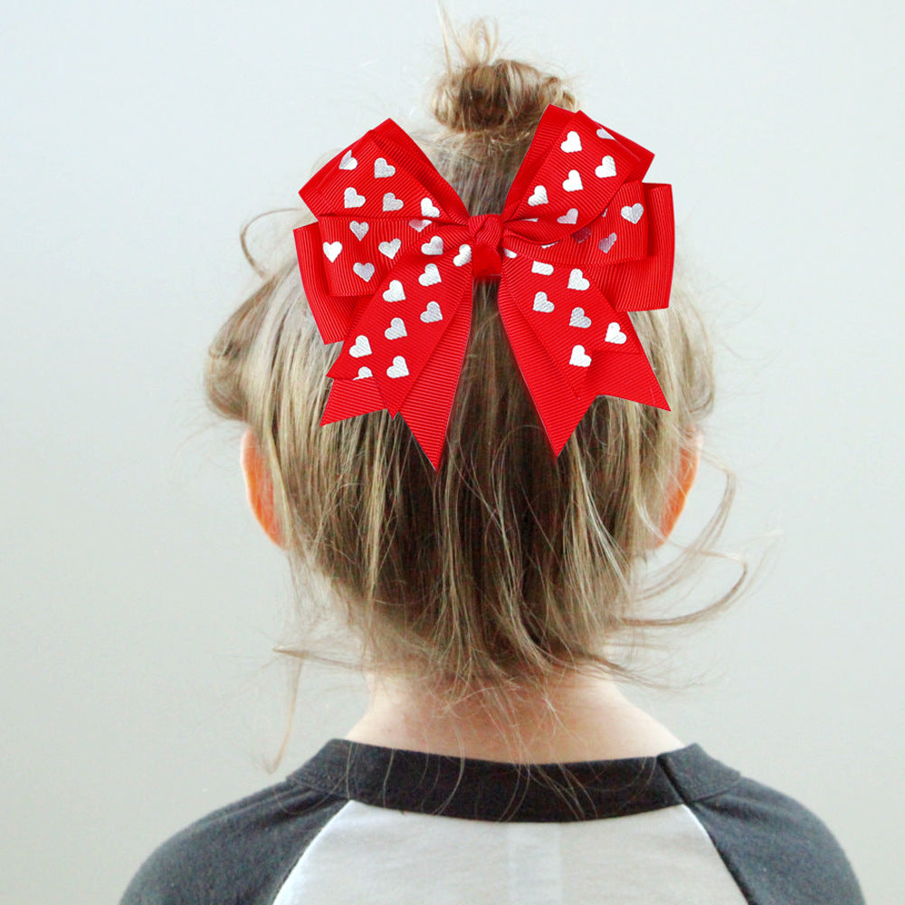 （Pre Order）Girls Valentine's Day Bow Hair Clip