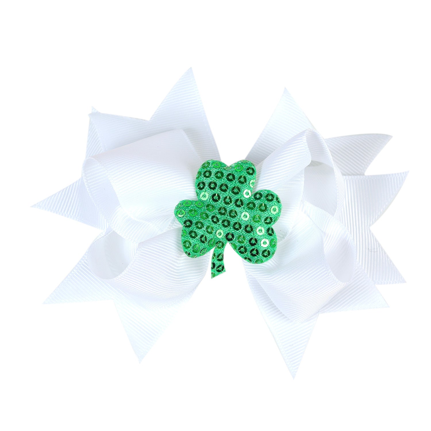 （Pre Order）Girls St.Patrick's Day Shamrock Bow Hair Clip