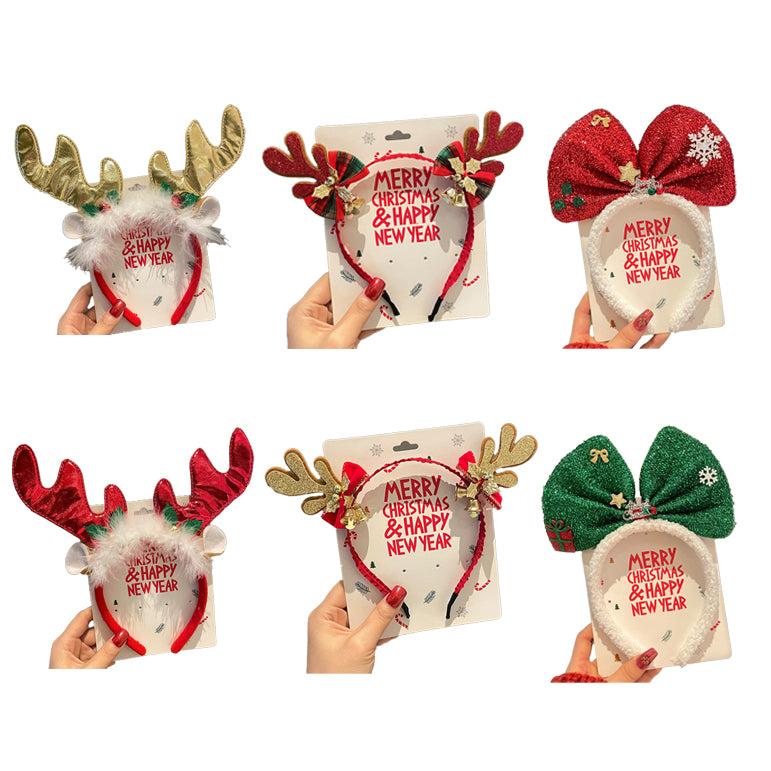 （Pre Order）Christmas Elk Bow Headband