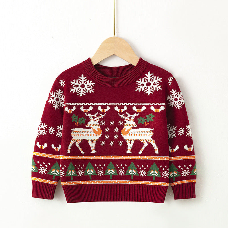 （Pre Order）Kids Christmas Elk Sweater