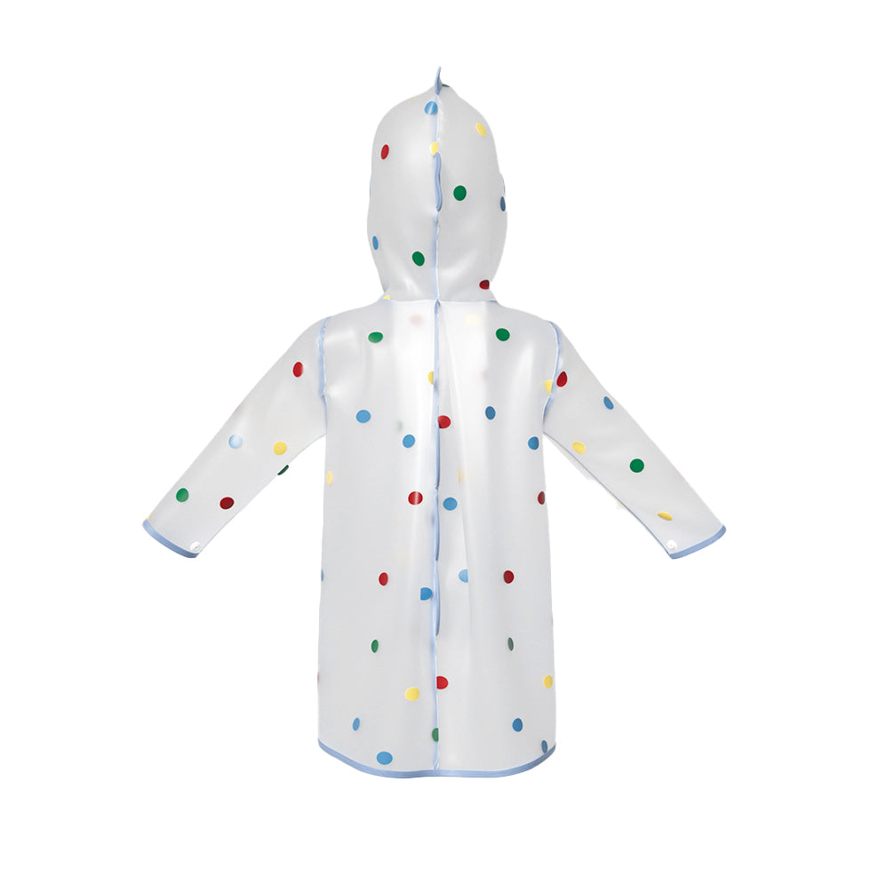 （Pre Order）Clear Shark Color Polka Dot Raincoat for Kids