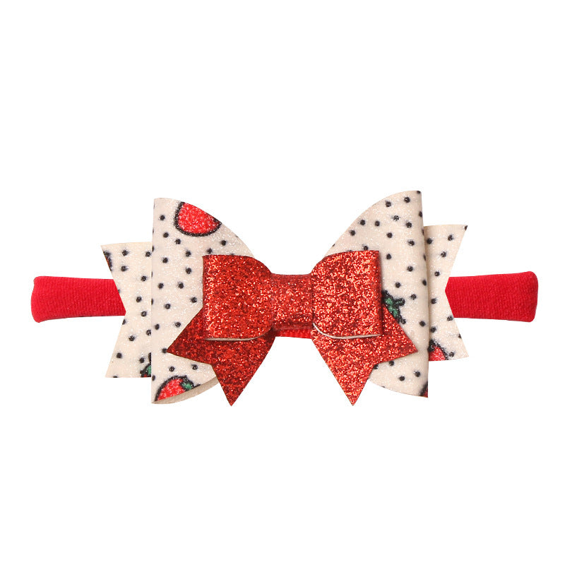 （Pre Order）Baby Girls Christmas Elastic Headband