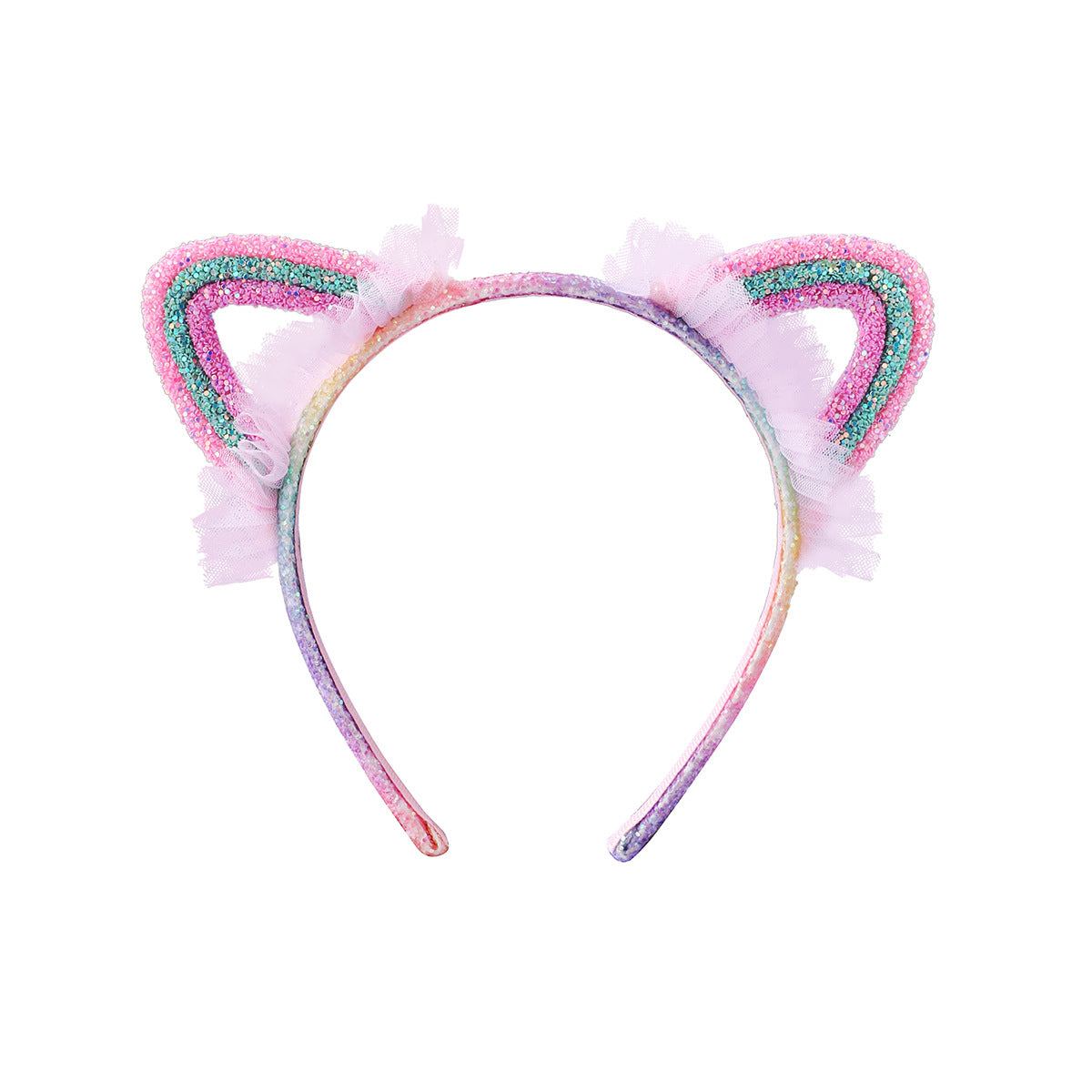 （Pre Order）Girls Rainbow Kitty Mermaid Headband