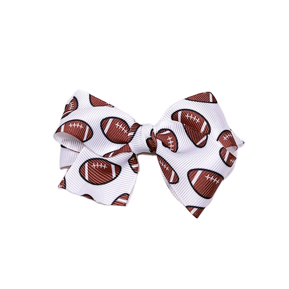 （Pre Order）Girls Football Bow Hair Clip