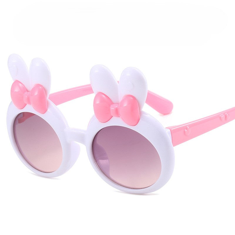 （Pre Order）Kids Trendy Bunny-shaped Round Frame Sunglasses