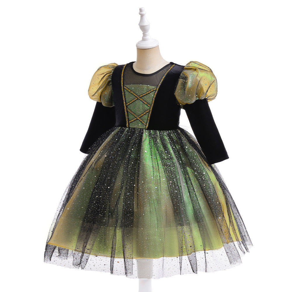 （Pre Order）Girls Halloween Costumes Tulle Dress With Bag