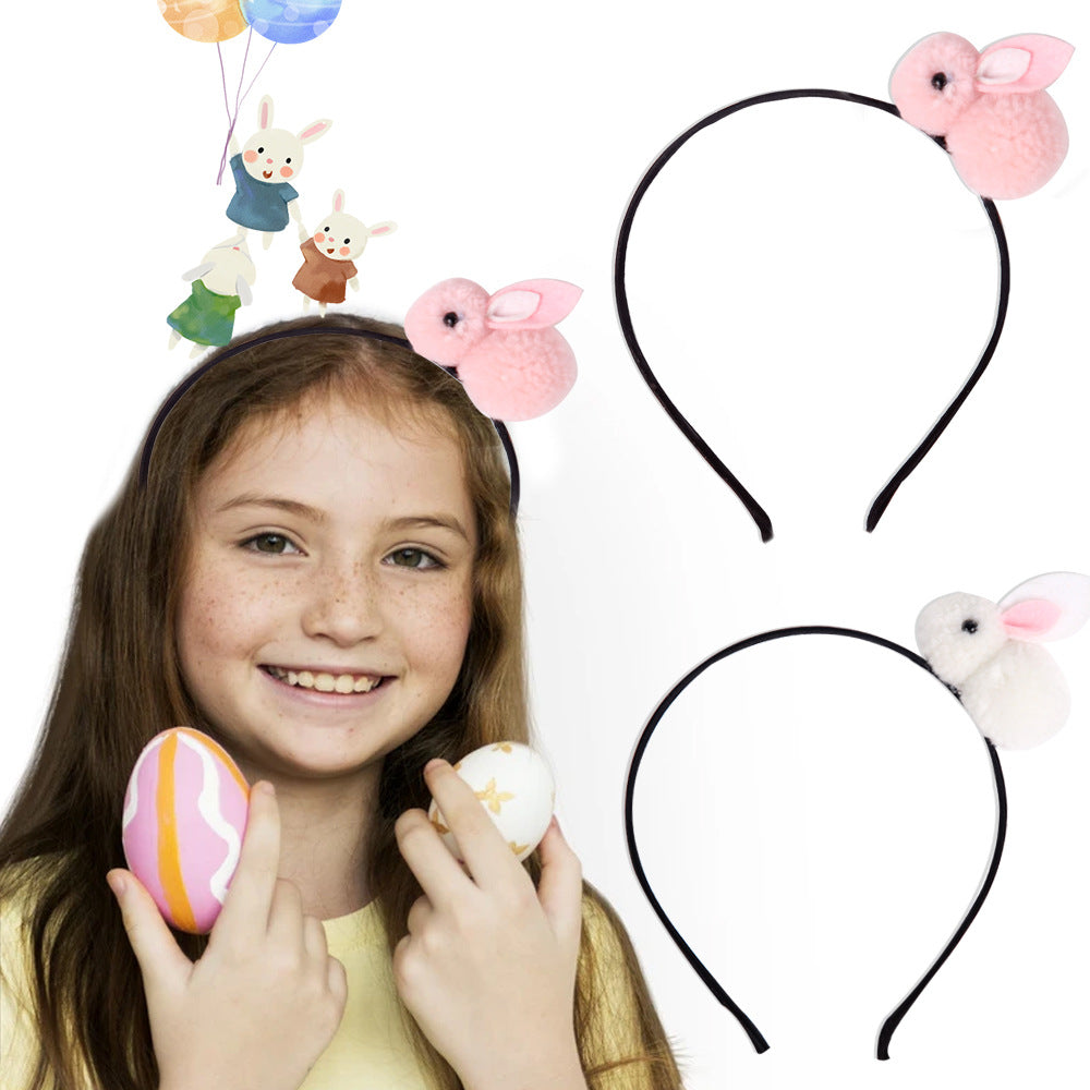 （Pre Order）Girls Easter Fluffy Bunny Headband