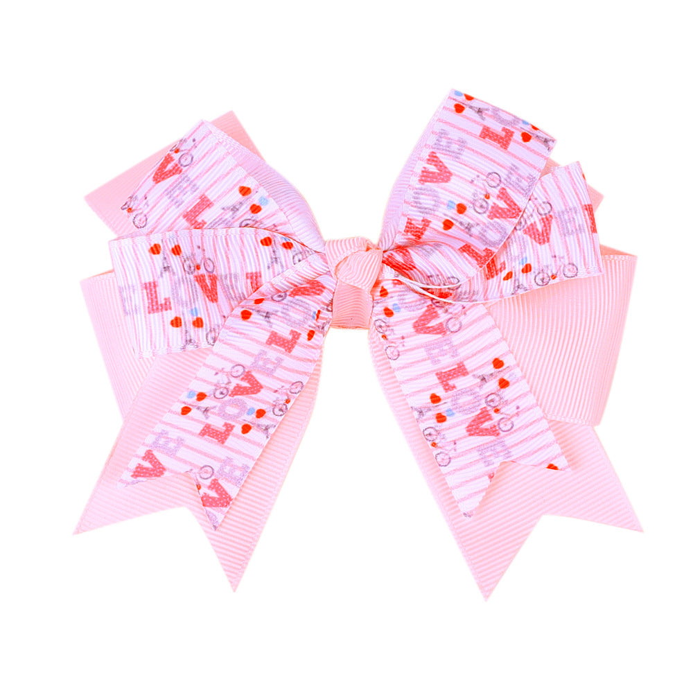 （Pre Order）Girls Valentine's Day Bow Hair Clip