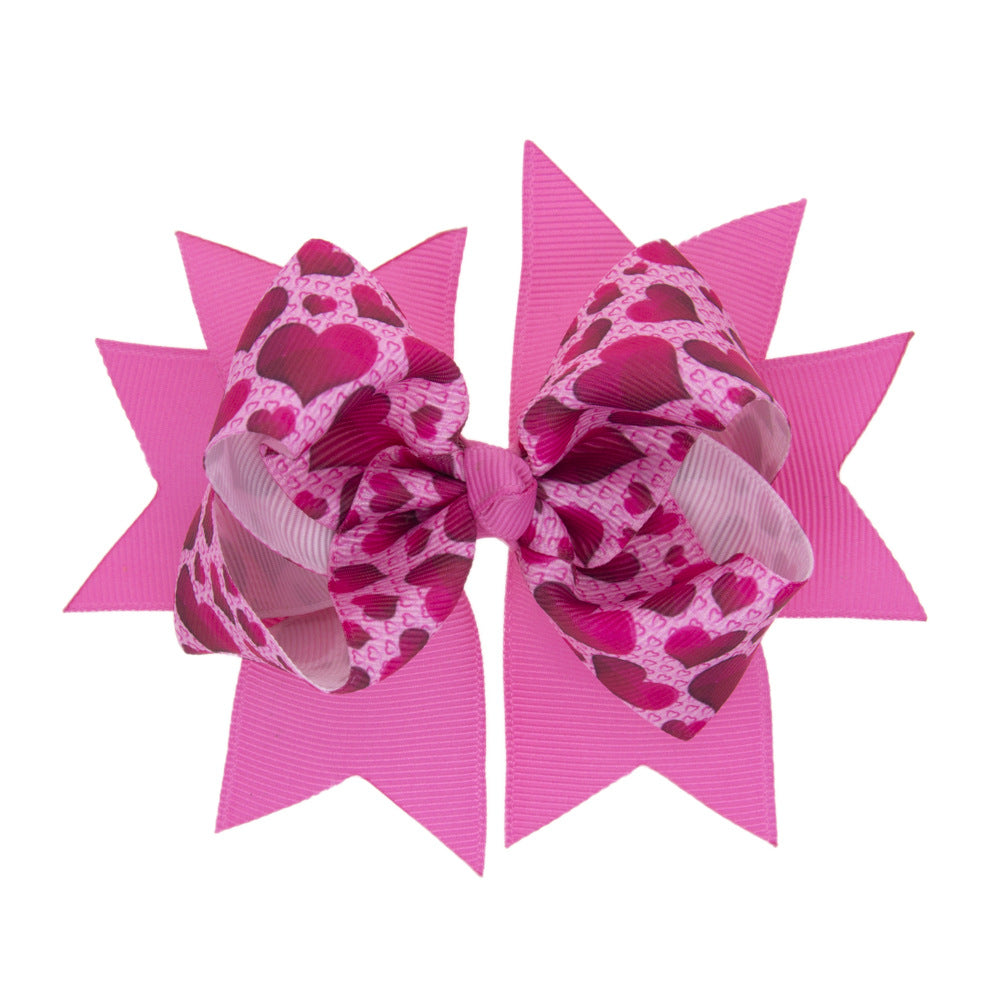 （Pre Order）Girls Valentine's Day Bow Hair Clip