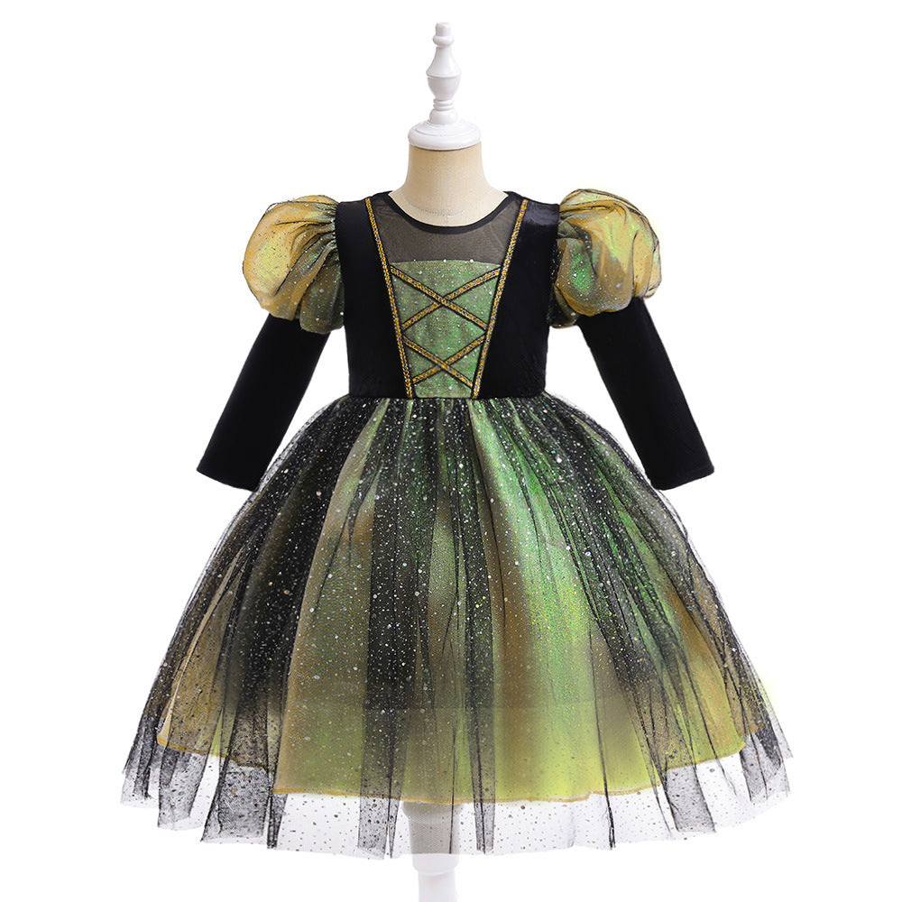 （Pre Order）Girls Halloween Costumes Tulle Dress With Bag