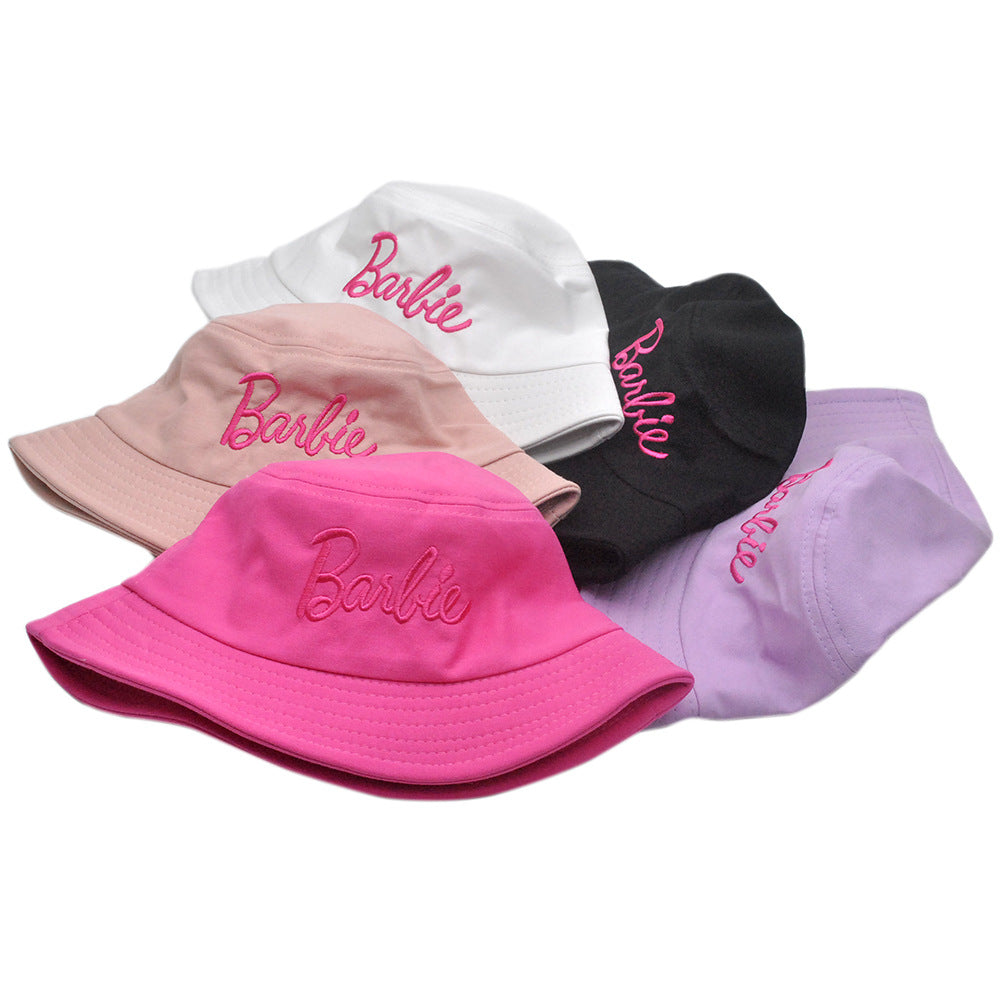 （Pre Order）Girls Cute Embroidery Fisherman Hat