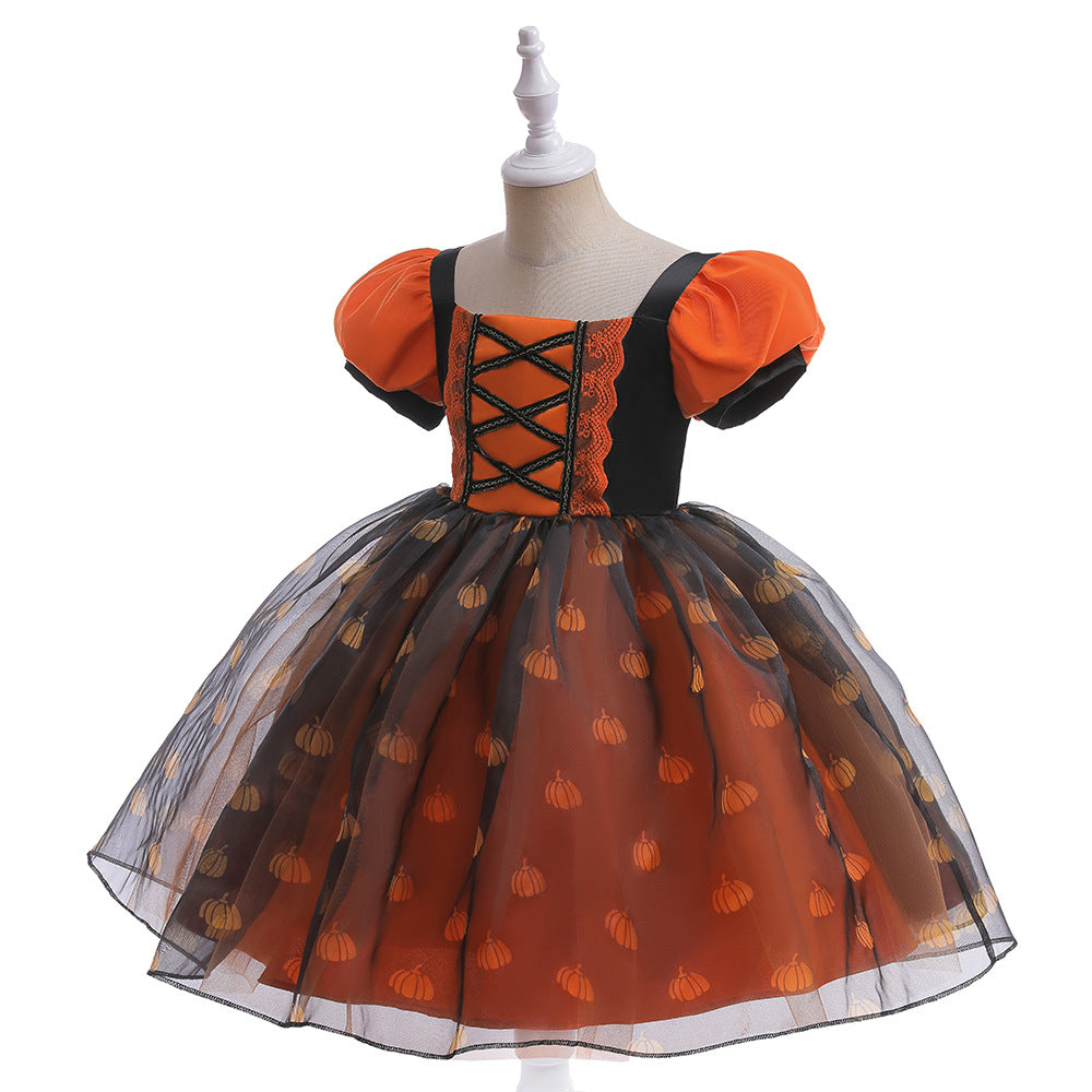 （Pre Order）Girls Halloween Costumes Tulle Dress