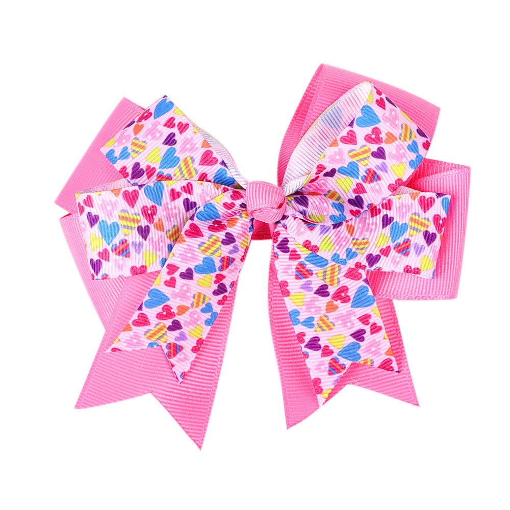 （Pre Order）Girls Valentine's Day Bow Hair Clip