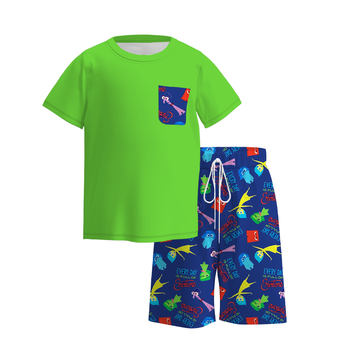 （Pre Order）Boys Summer Cartoon Print Short Set