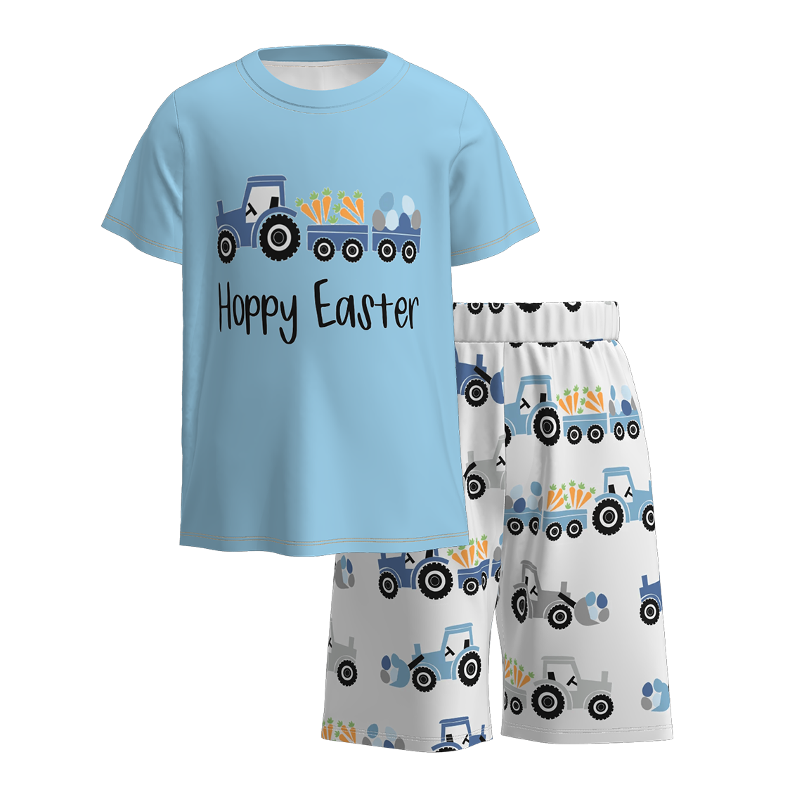 （Pre Order）Boys Easter Bunny Print Shorts Set