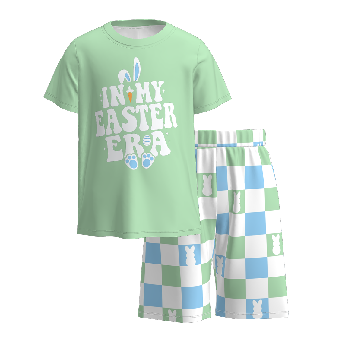 （Pre Order）Boys Easter Bunny Print Shorts Set