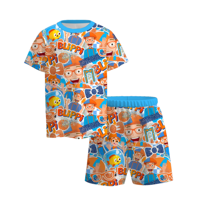 （Pre Order）Boys Spring and Summer Cartoon Print Pajamas