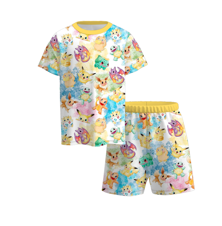 （Pre Order）Boys Spring and Summer Cartoon Print Pajamas