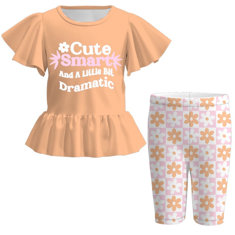 (Pre Order)Girls Summer Character Short Set