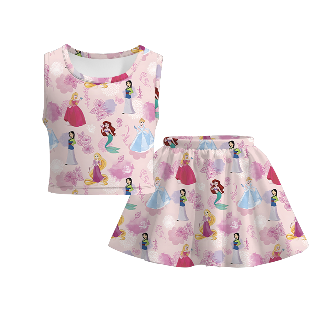 (Pre Order)Bamboo Summer Girls' Cartoon Outfits