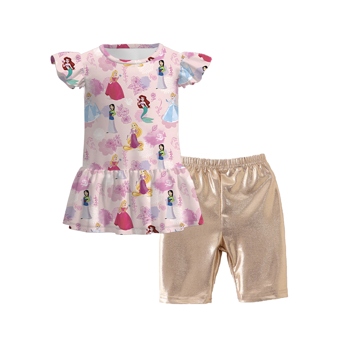 (Pre Order)Bamboo Summer Girls' Cartoon Outfits