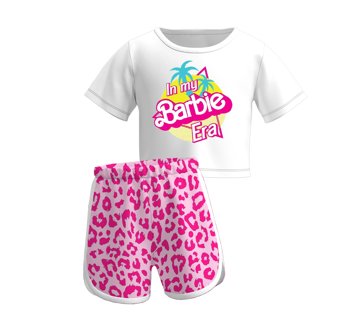 （Pre Order）Girls Barbie Summer Shorts Set