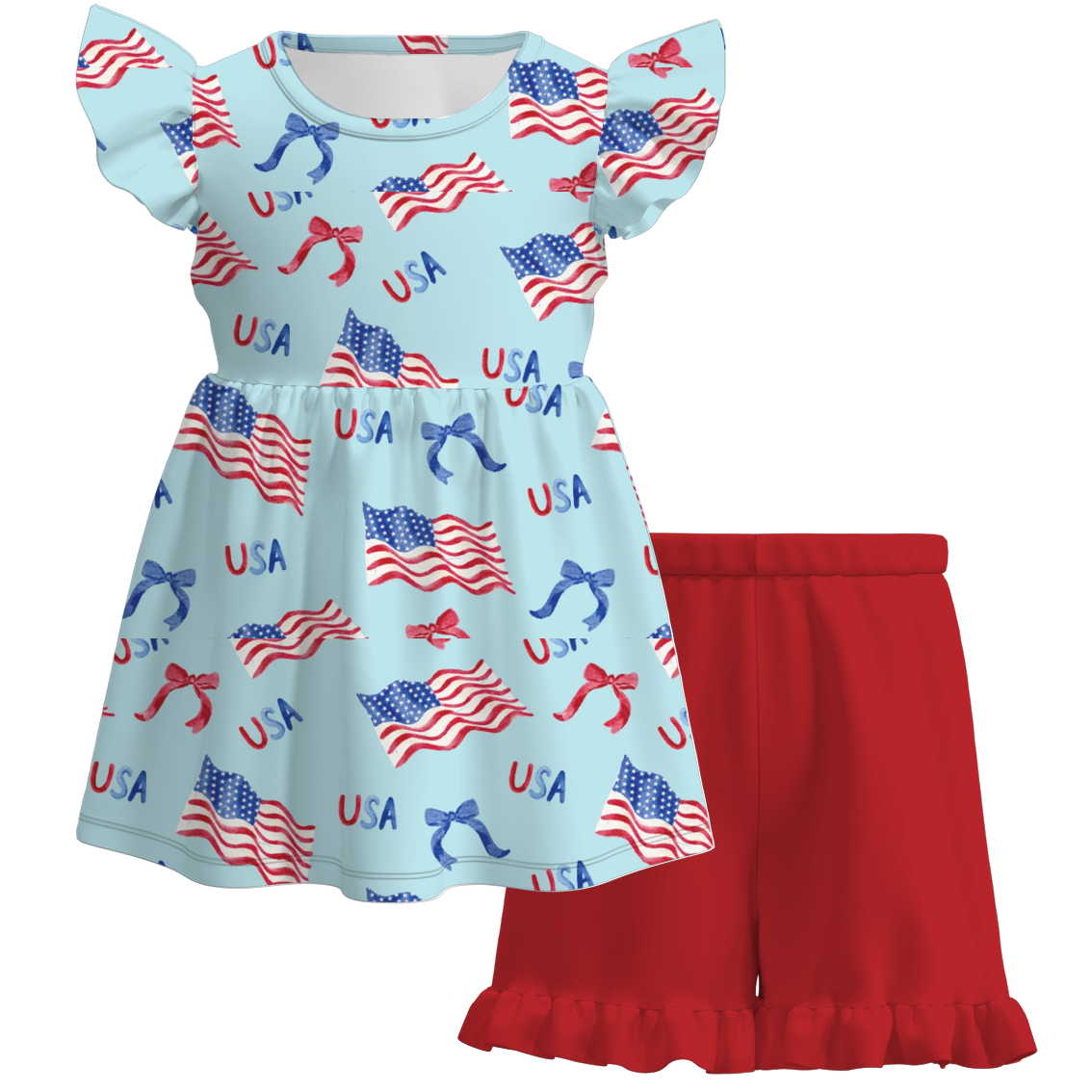 （Pre Order）4th Of July Grils Short Set