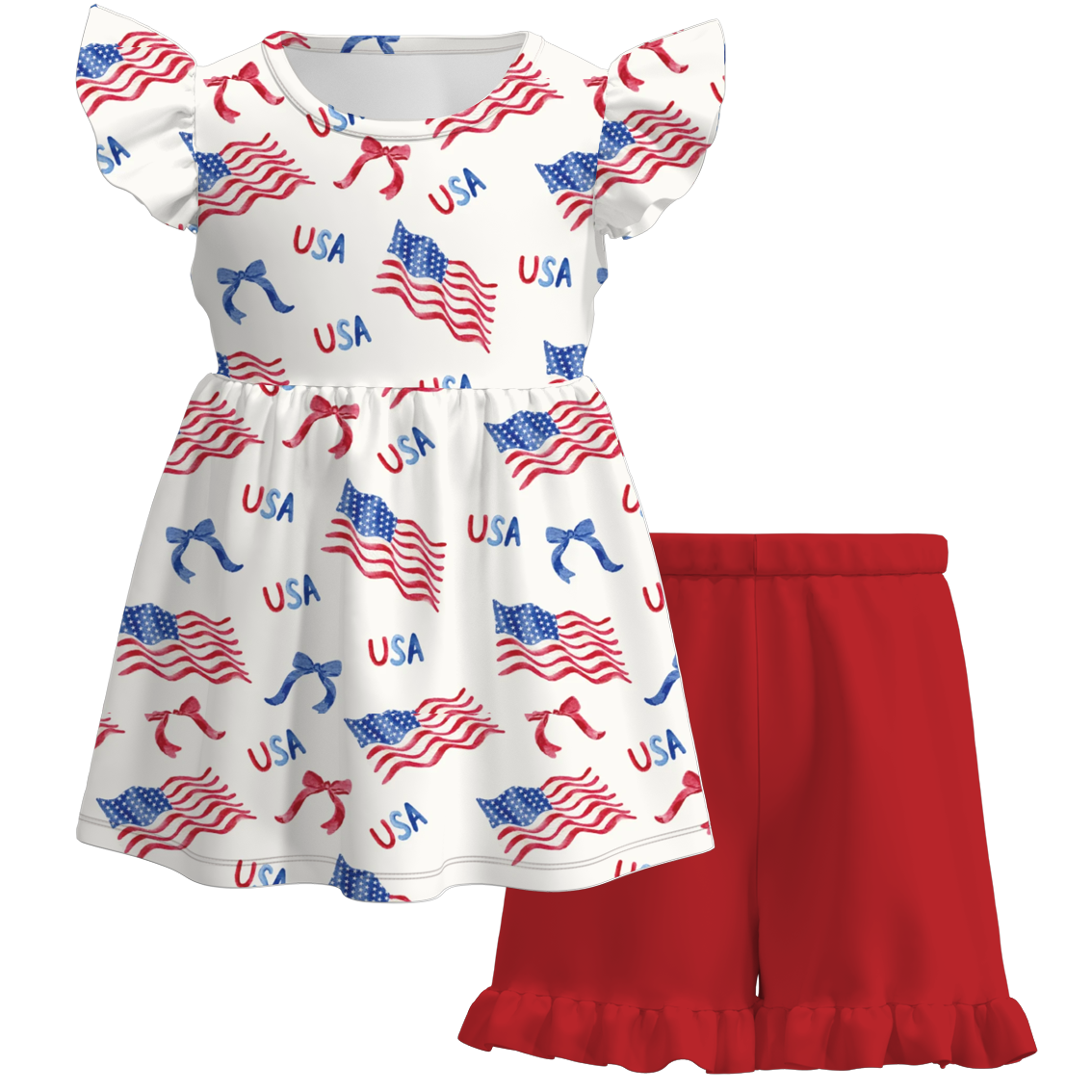 （Pre Order）4th Of July Grils Short Set