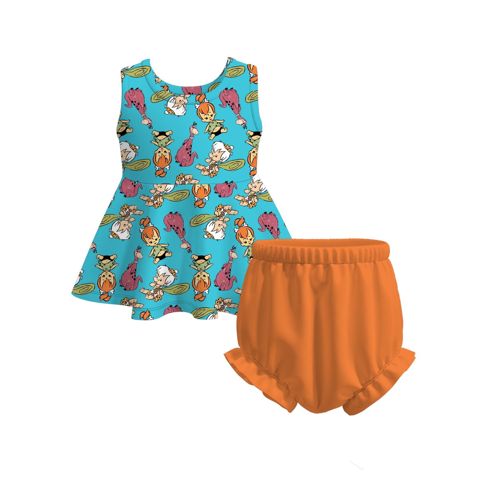 （Pre Order）Baby Girls Summer Character Print Short Set