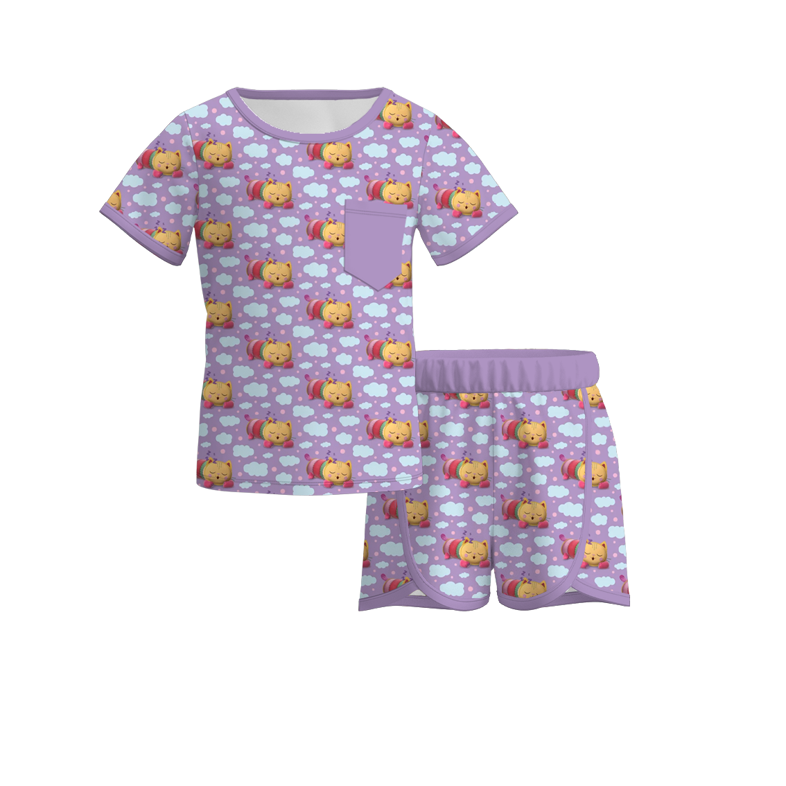 （Pre Order）Dollhouse Print Pocket Shorts 2 Pcs Set