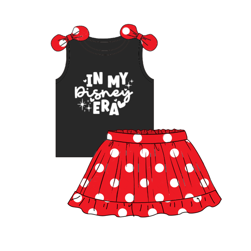 （Pre Order）Girls Summer Mickey Print Skirt Set