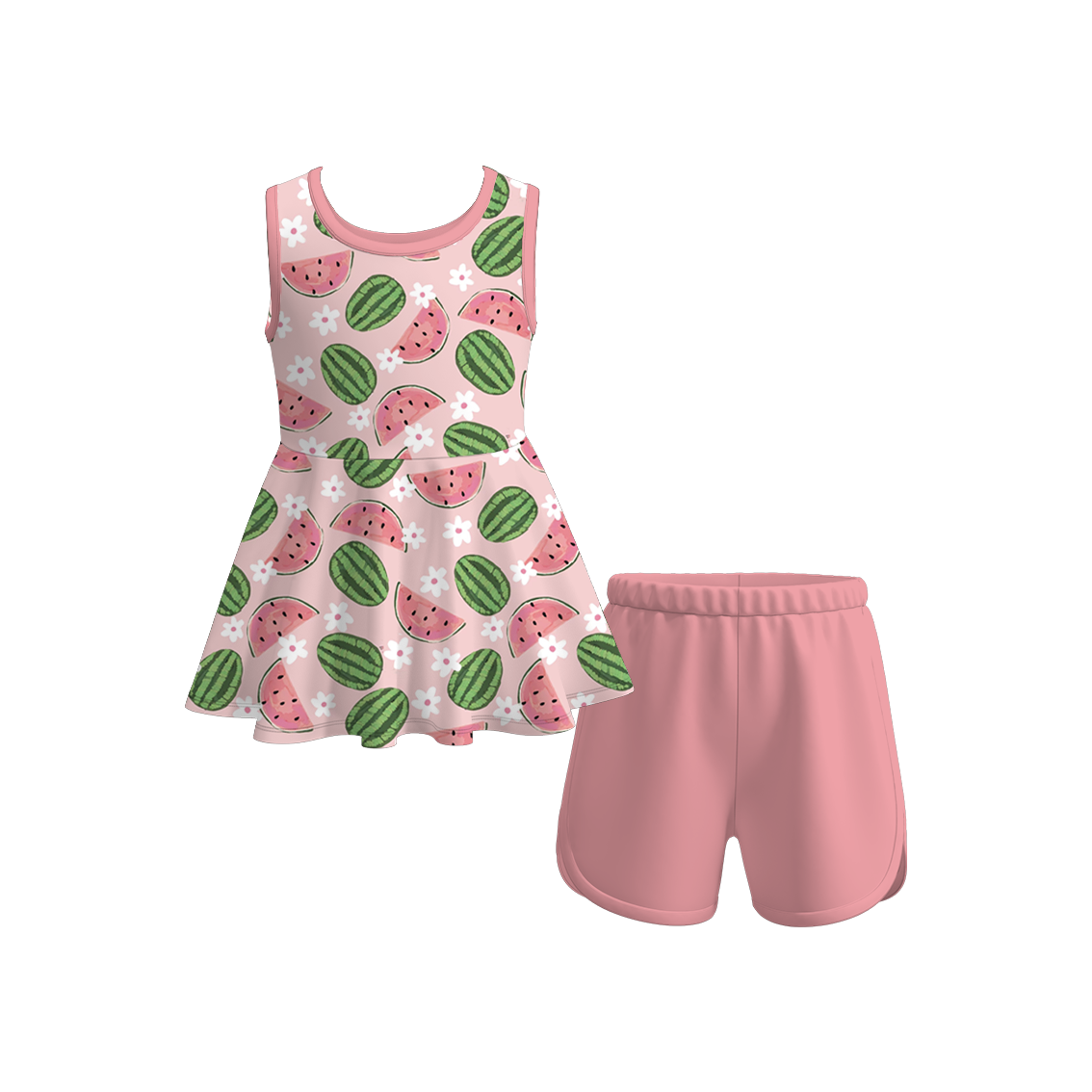 （Pre Order）Girls Summer Farm Print Short Set