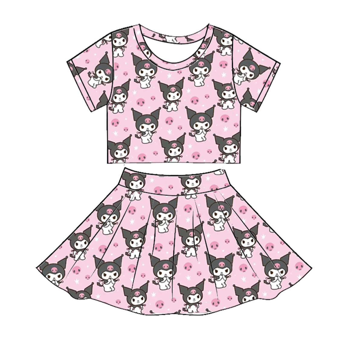 （Pre Order）Girls Summer Sanrio Print Skirt Set