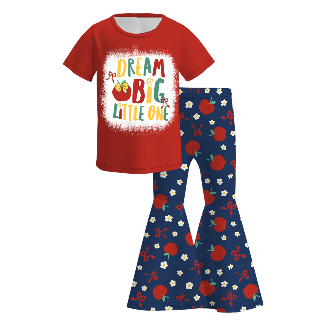 （Pre Order）Girls Back To School Print Outfit Set