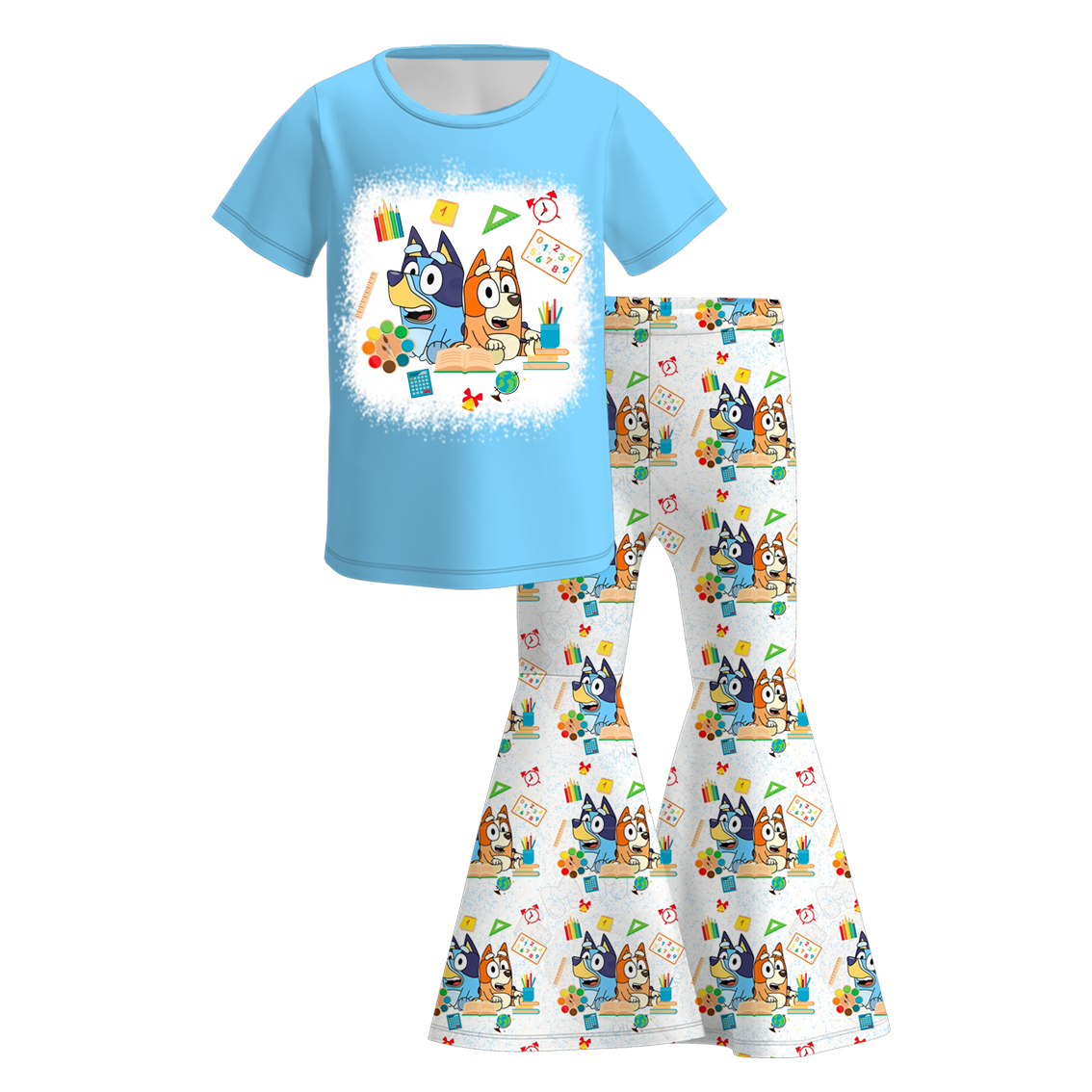 （Pre Order）Girls Back To School Print Outfit Set