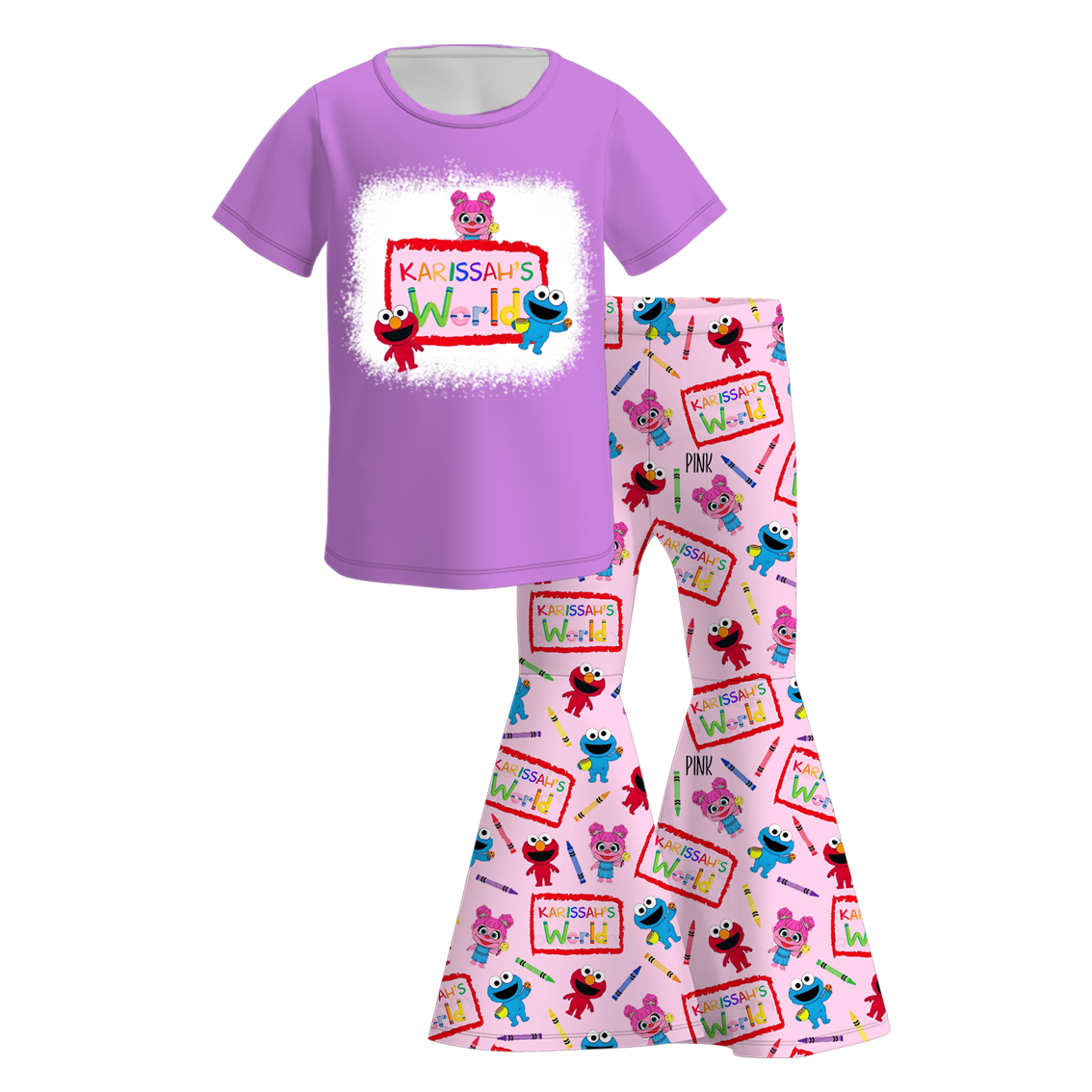 （Pre Order）Girls Back To School Print Outfit Set