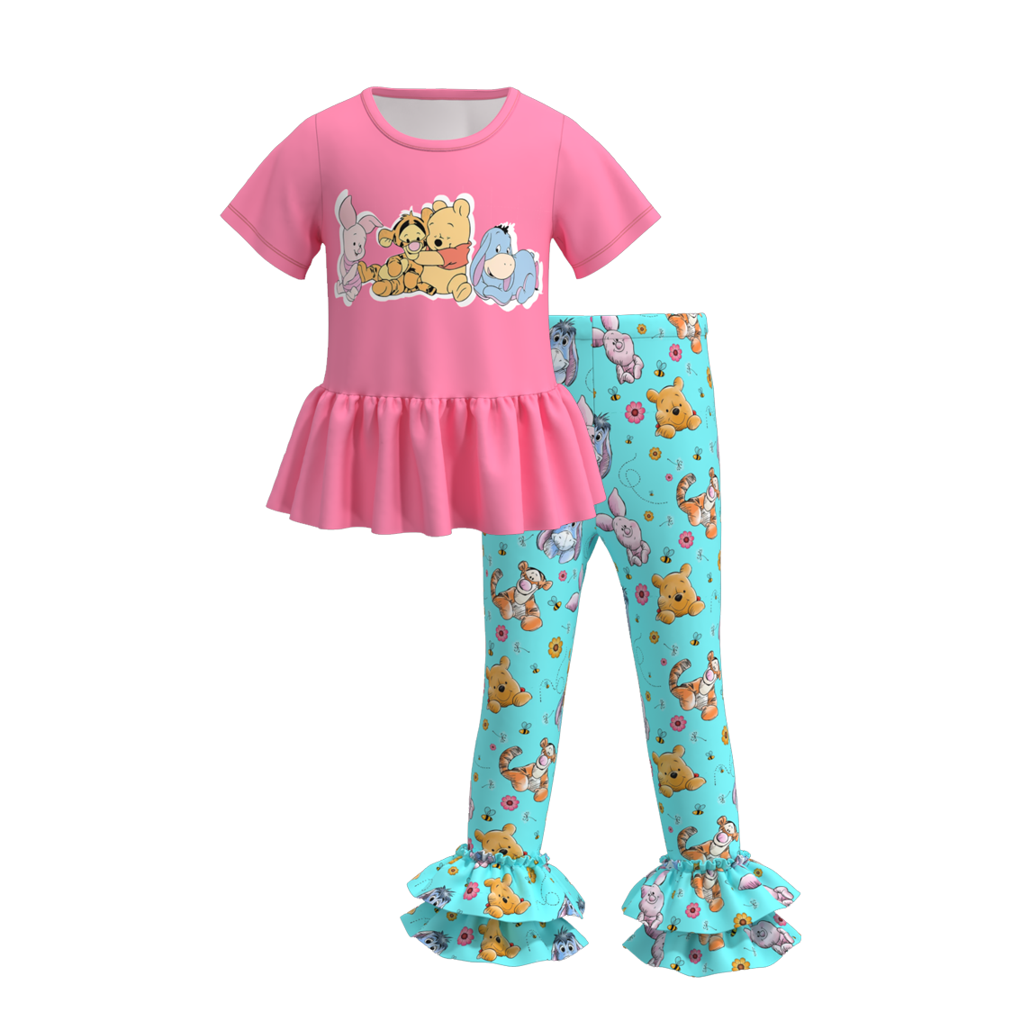 （Pre Orders）Girls Cartoon Print Outfit Set