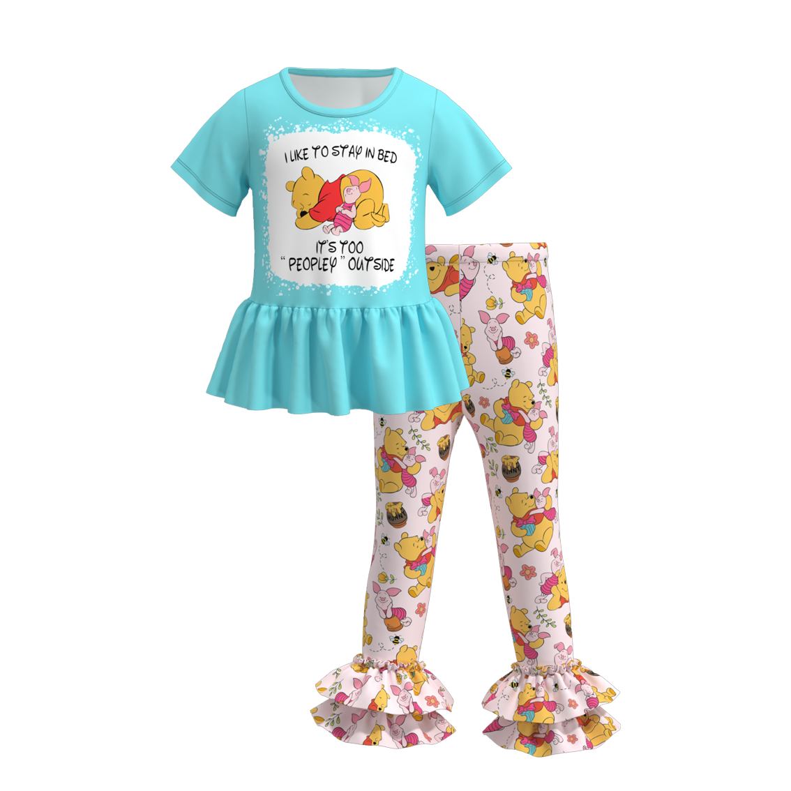 （Pre Orders）Girls Cartoon Print Outfit Set