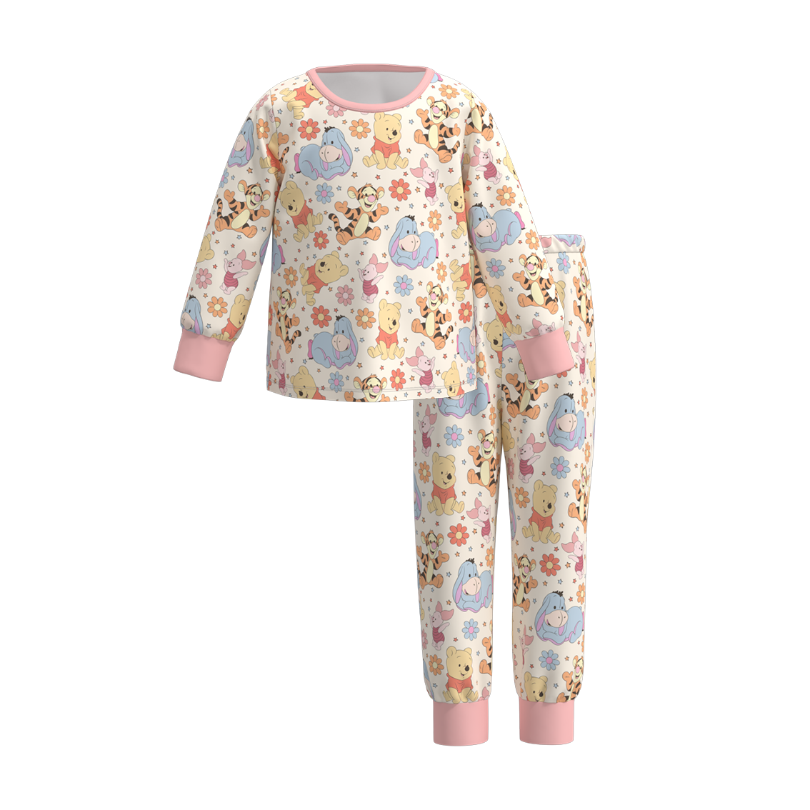 （Pre Orders）Girls Cartoon Print Pajamas