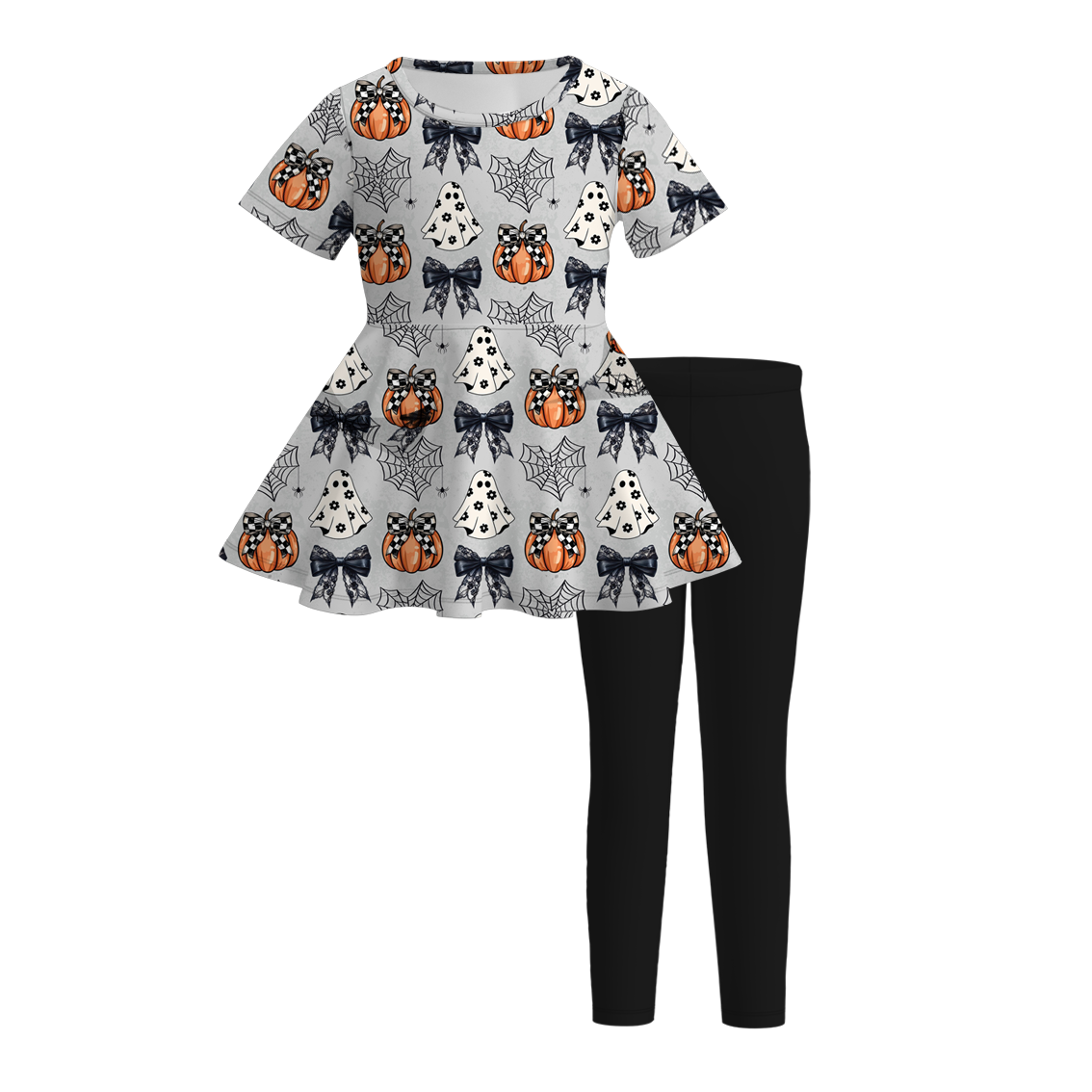 （Pre Order）Girls Halloween Print Outfit Set