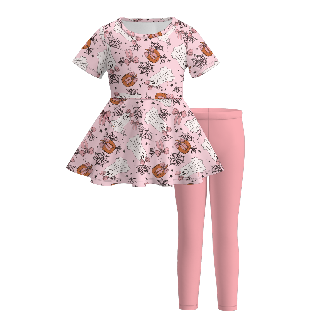 （Pre Order）Girls Halloween Print Outfit Set