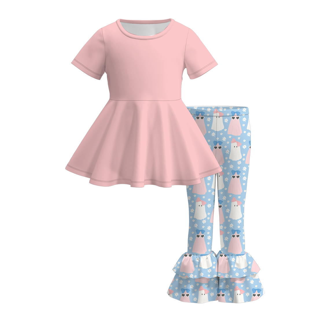 （Pre Order）Girls Halloween Print Outfit Set