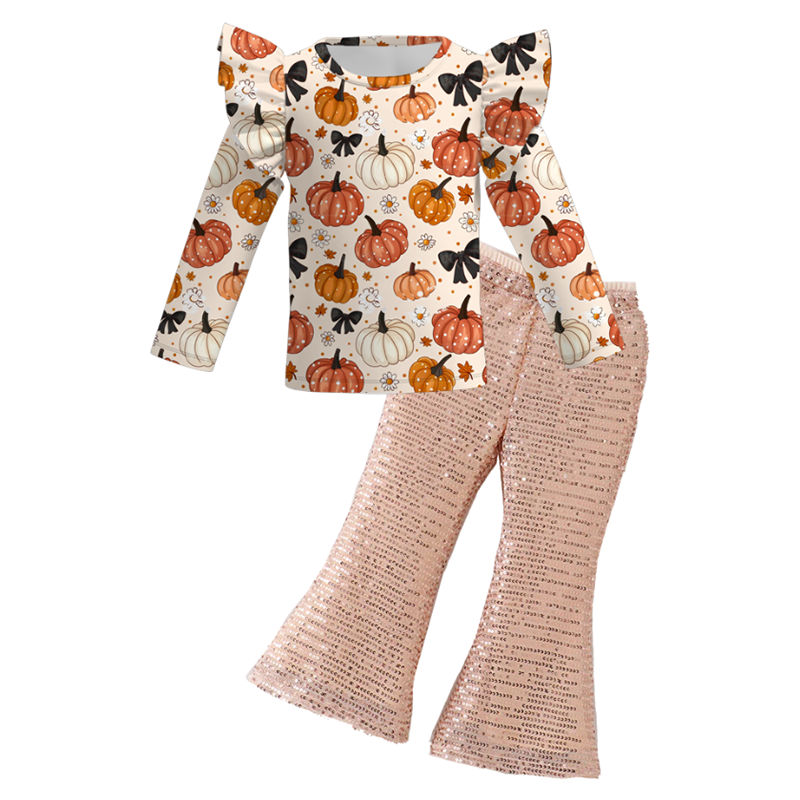 （Pre Order+Pant In Stock）Girls Halloween Print Outfit Set