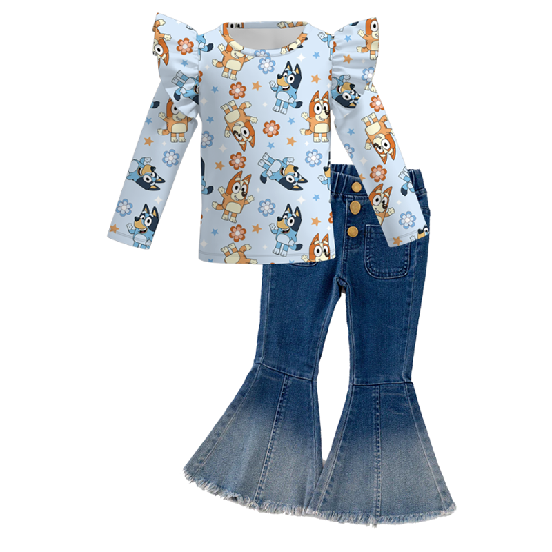 （Pre Order+Pant In Stock）Girls TS and Cartoon Print Outfit Set