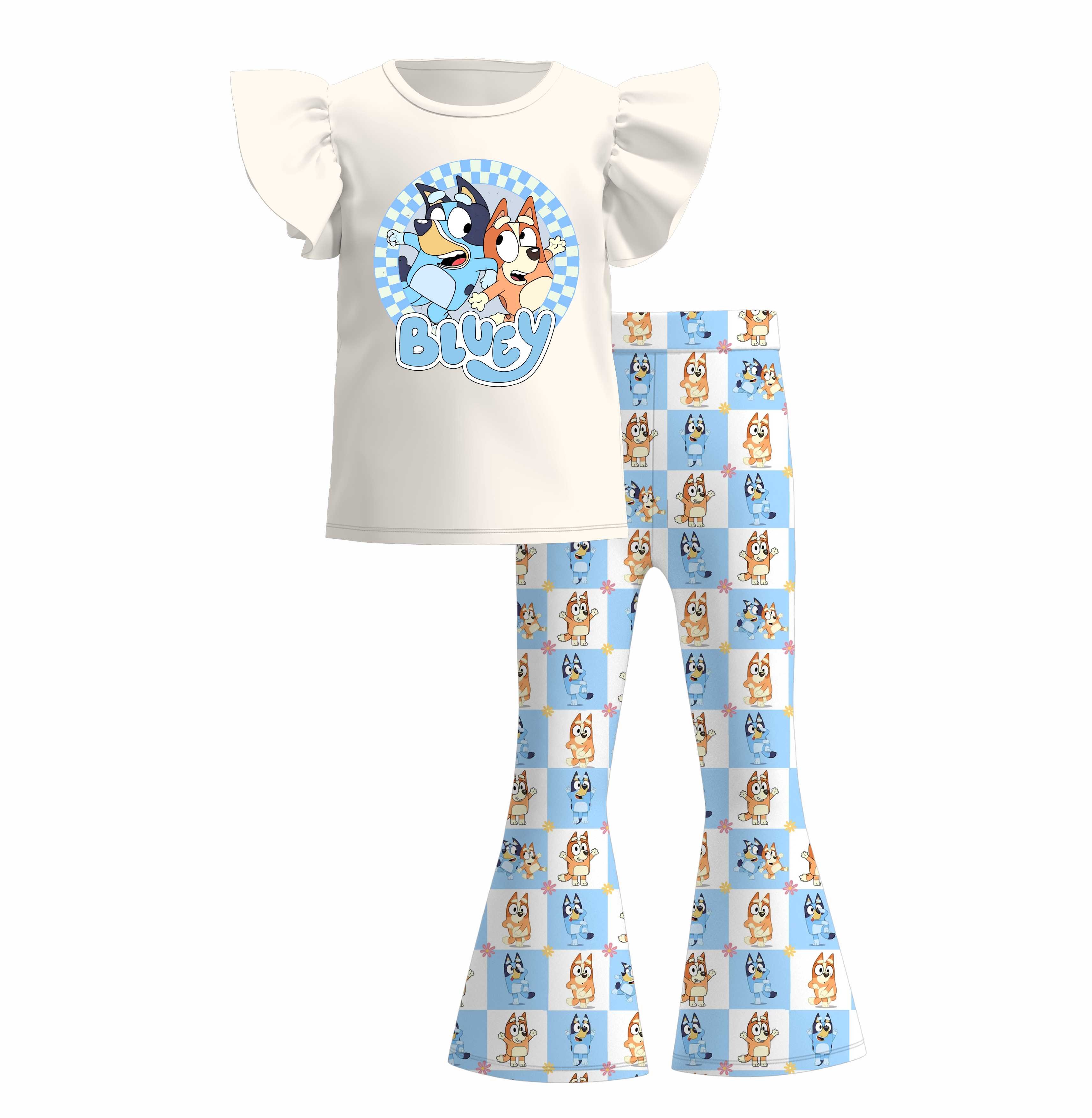 （Pre Order）Girls Cute Cartoon Print Outfit Set