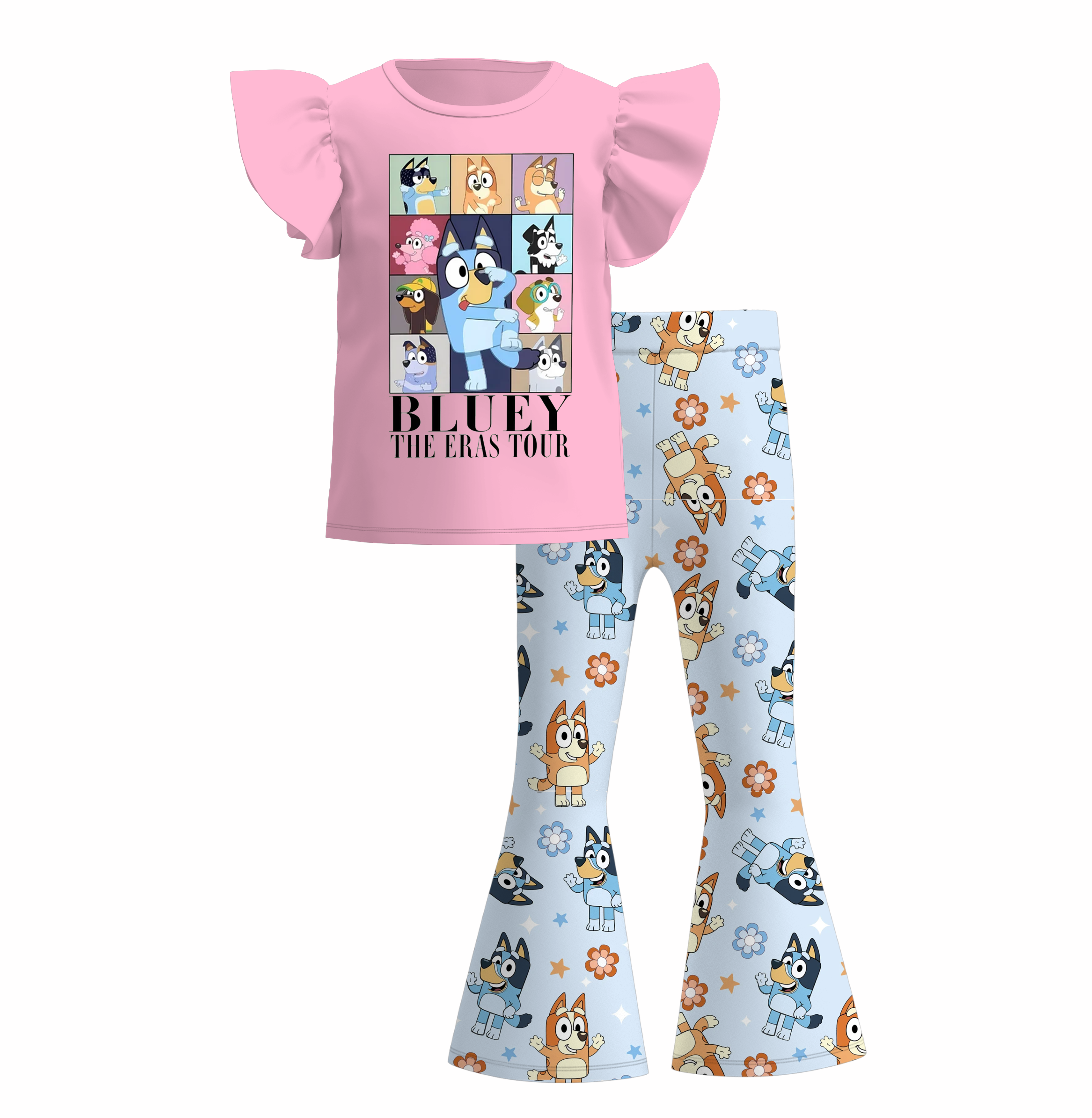 （Pre Order）Girls Cute Cartoon Print Outfit Set